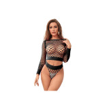 SUBBLIME - 952228 2-TEILIGER LANGRMELIGER NETZ-SATZ SCHWARZ EINE GRÖS…