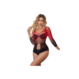 SUBBLIME - 952259 VESTITO ELASTICO A RETE MANICA LUNGA SFUMATO ROSSO…