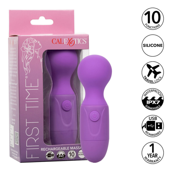CALEXOTICS - FIRST TIME WIEDERAUFLADBARES MASSAGERÄT 10 VIBRATIONEN LILA