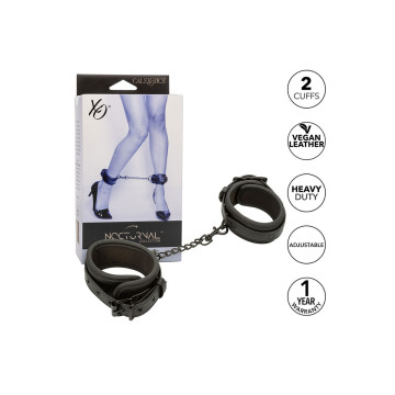Calexotics - Nocturnal Esposas De Tobillo Cuero Ajustable Negro |