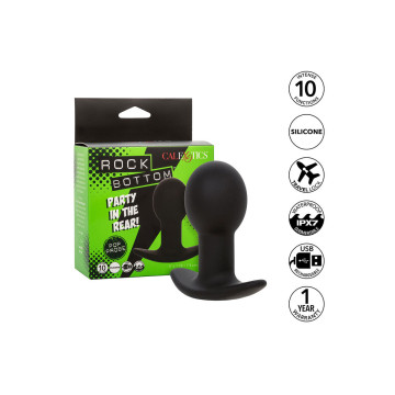 Calexotics - Rock Bottom Plug Anal 10 Vibraciones Silicona Negro |