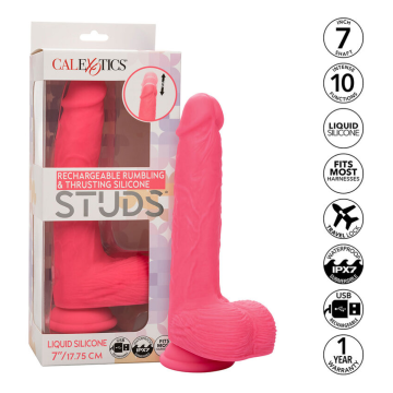 CALEXOTICS - STUDS VIBRATEUR RÉALISTE 10 VIBRATIONS ROSE