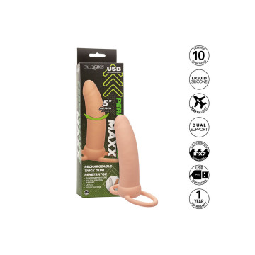 Calexotics - Maxx Thick Double Pénétrateur 10 Vibrations Chair |