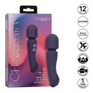 CALEXOTICS - CHARISMA ALLURE MASSEUR DOUBLE MOTEURS 12 FONCTIONS 17,25 CM X 4,5 CM VIOLET