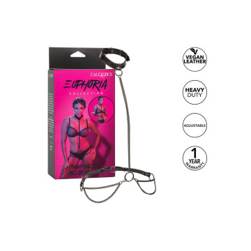 CALEXOTICS - EUPHORIA COLLAR HALTER Y CORREA CON CADENA