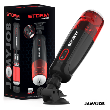 JAMYJOB - STORM MASTURBATEUR VAGINAL AUTOMATIQUE AVEC 10 MODES, ROTATION ET POUSSE