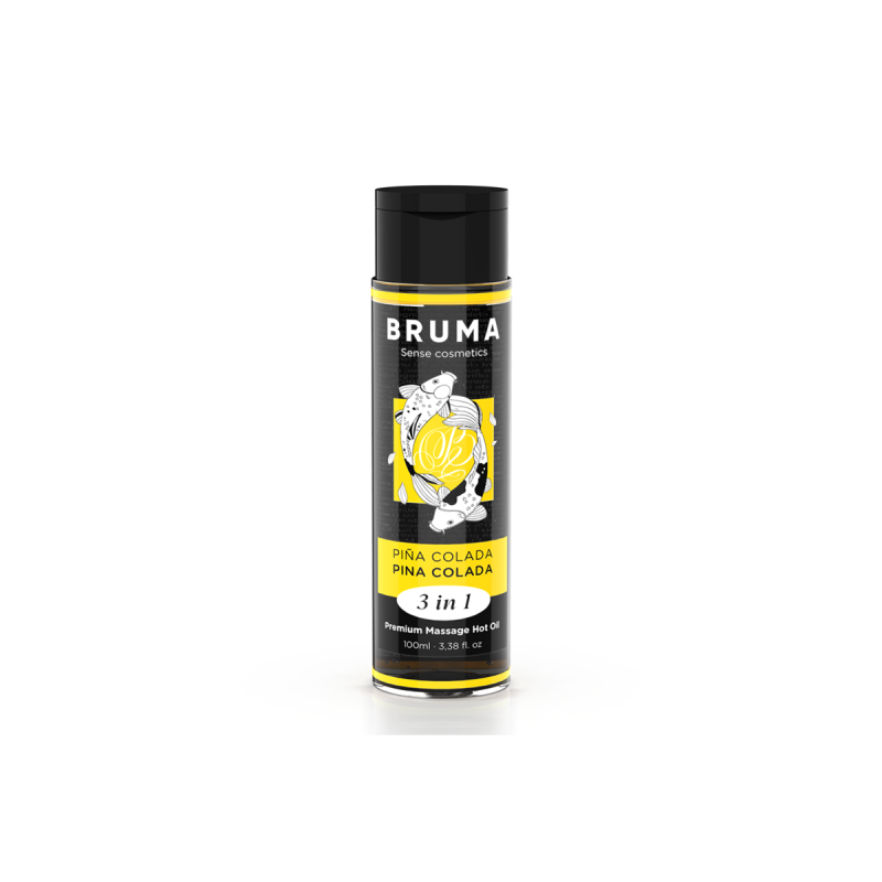 BRUMA - PREMIUM-MASSAGEÖL MIT WÄRMEEFFEKT, PINA COLADA-GESCHMACK 3 IN…