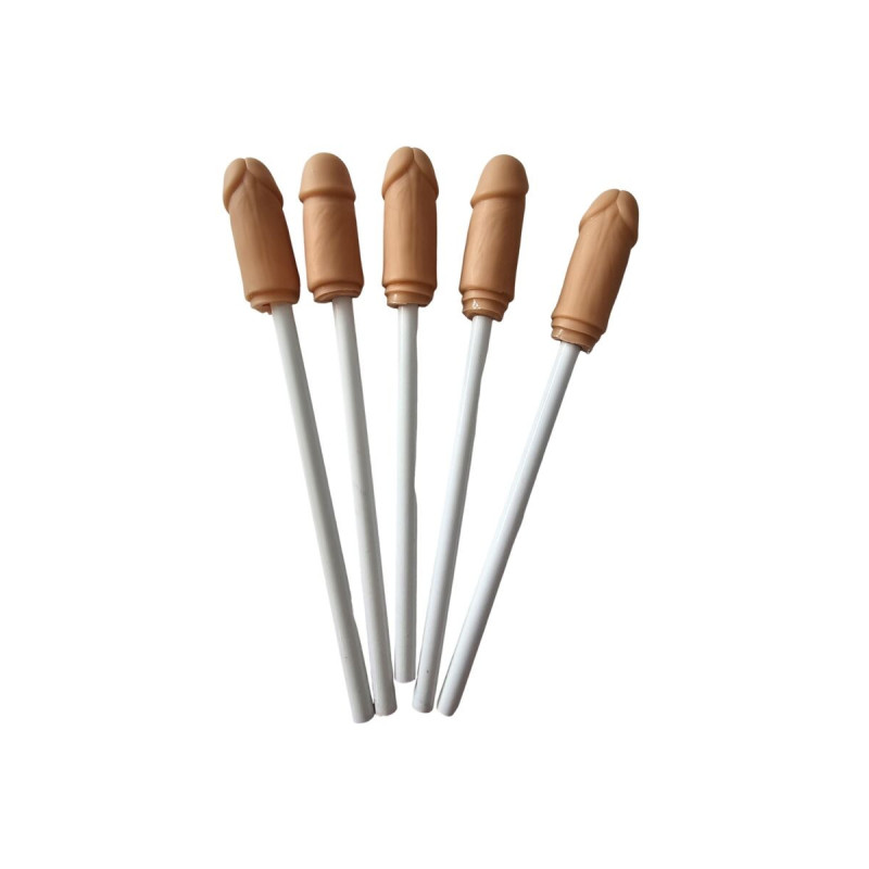 DIABLO PICANTE - 5 PENCILS WITH NATURAL PENIS TIP - Funny Sexual Stra…