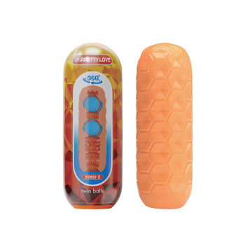 Pretty Love - Twin Balls Masturbador Masculino Naranja | Vybes.it