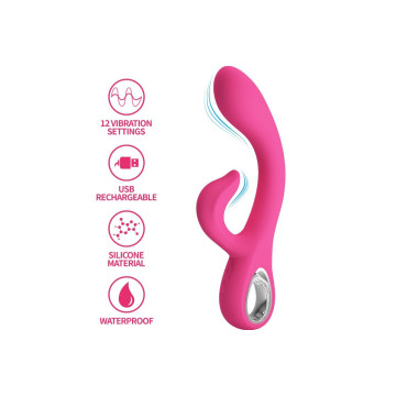 Pretty Love - Fritz Vibrador Rabbit 12 Vibraciones Rosa | Vybes.it