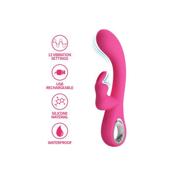 Pretty Love - Novak Vibrador Rabbit 12 Vibraciones Rosa | Vybes.it