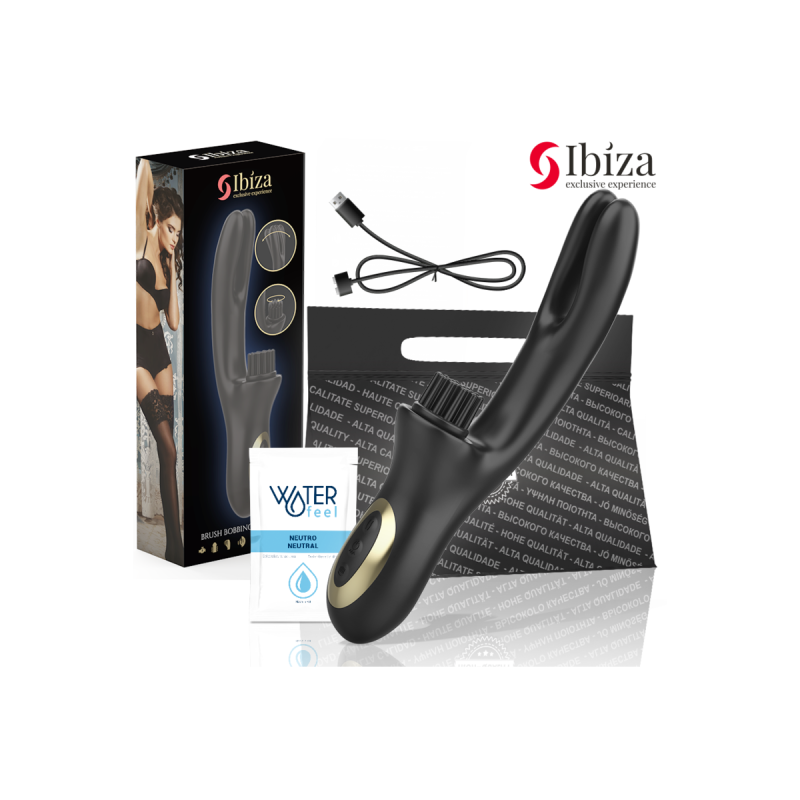 IBIZA - VIBRATEUR CLITORIALE MULTICELLULAIRE À BROSSAGE RABITT HI-TEC…