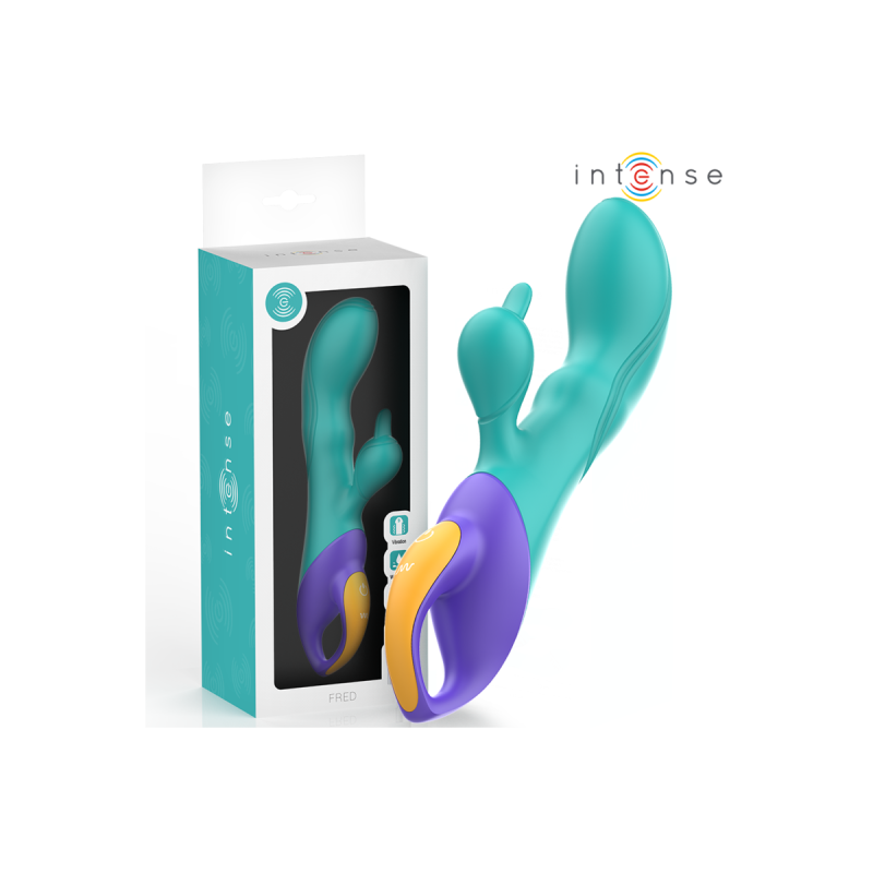 Intense - Fred Vibrador Recargable Rabbit Azul | Vybes.it
