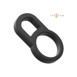 INTENSE - BOBBY DOUBLE SILICONE PENIS RING BLACK - INTENSE FOR HIM -…