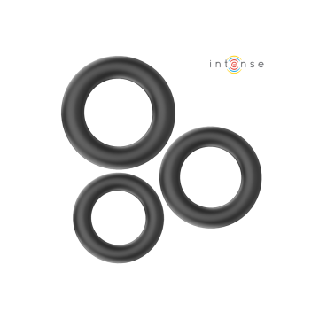 INTENSE - HUGH 3 BASIC PENISRINGE AUS SILIKON SCHWARZ - INTENSE FOR H…