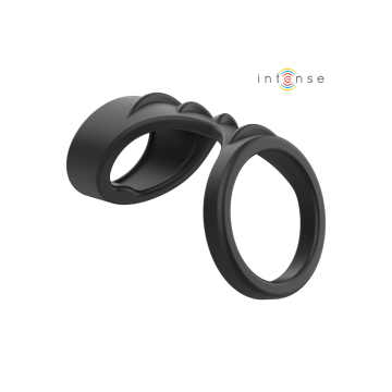 INTENSE - THEO ANNEAU PÉNIS DOUBLE SILICONE NOIR MODÈLE 3 - INTENSE F…