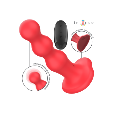 Intense - Cody Vibrator Mit Saugnäpfen Rote Fernbedienung | Vybes.it
