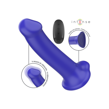 Intense - Victoria Vibrateur Avec Ventouse 10 Vibrations Bleu Foncé