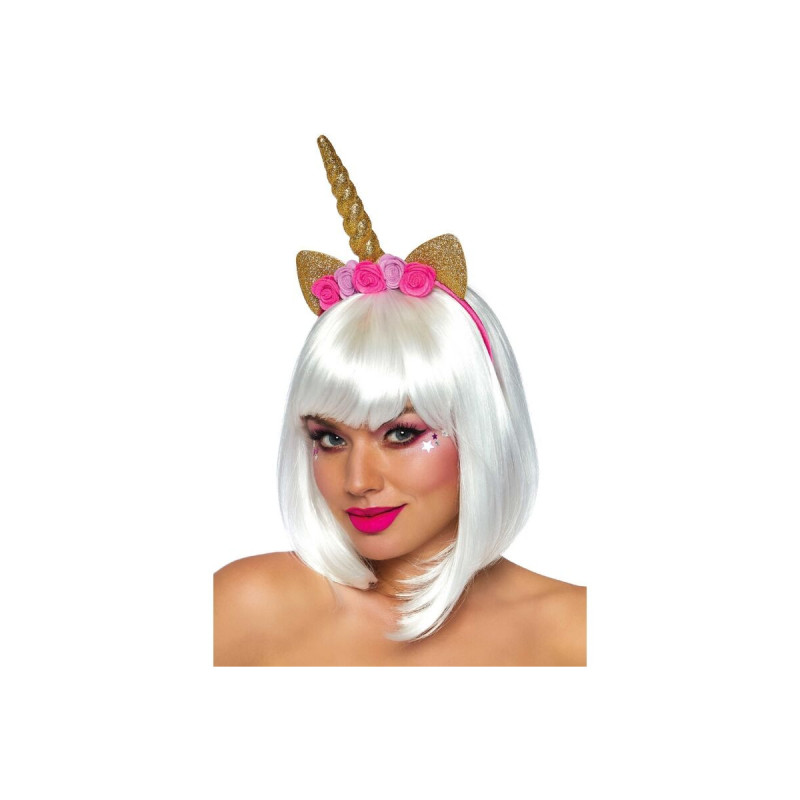 LEG AVENUE - UNICORN FLOWER HEADBAND GOLD - LEG AVENUE ACCESSORIES -…