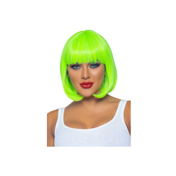 Leg Avenue - Peluca Bob Fluorescente Verde Neon | Vybes.it