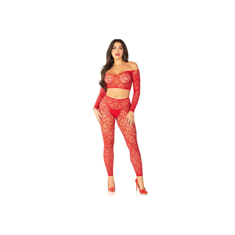 Leg Avenue - Crop Top + Strümpfe Rot Einheitsgrösse | Vybes.it