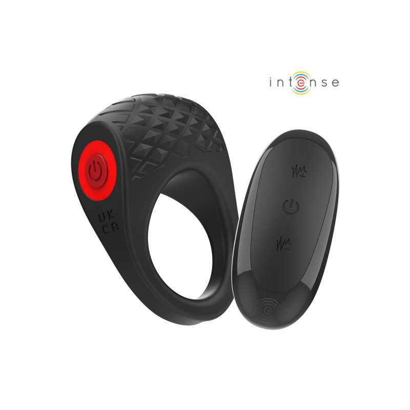 Intense - Clover Anillo Vibrador Pene 10 Vibraciones Negro |