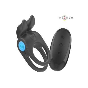 Intense - Sam Vibrateur Double Anneau Pénis 10 Vibrations Noir |