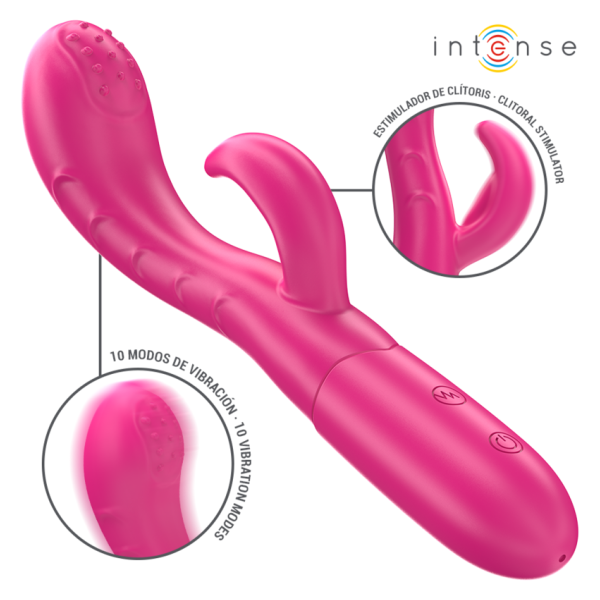 INTENSE - AMARA VIBRATEUR AVEC LANGUE STIMULANTE 10 VIBRATIONS ROSE