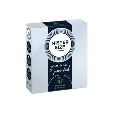 MISTER SIZE - CONDOMS SIZE XS 47 MM (3 UNITS) - Boxes of 3