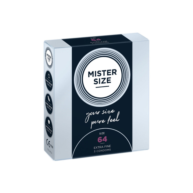 MISTER SIZE - CONDOMS SIZE XXL 64 MM (3 UNITS) - Boxes of 3