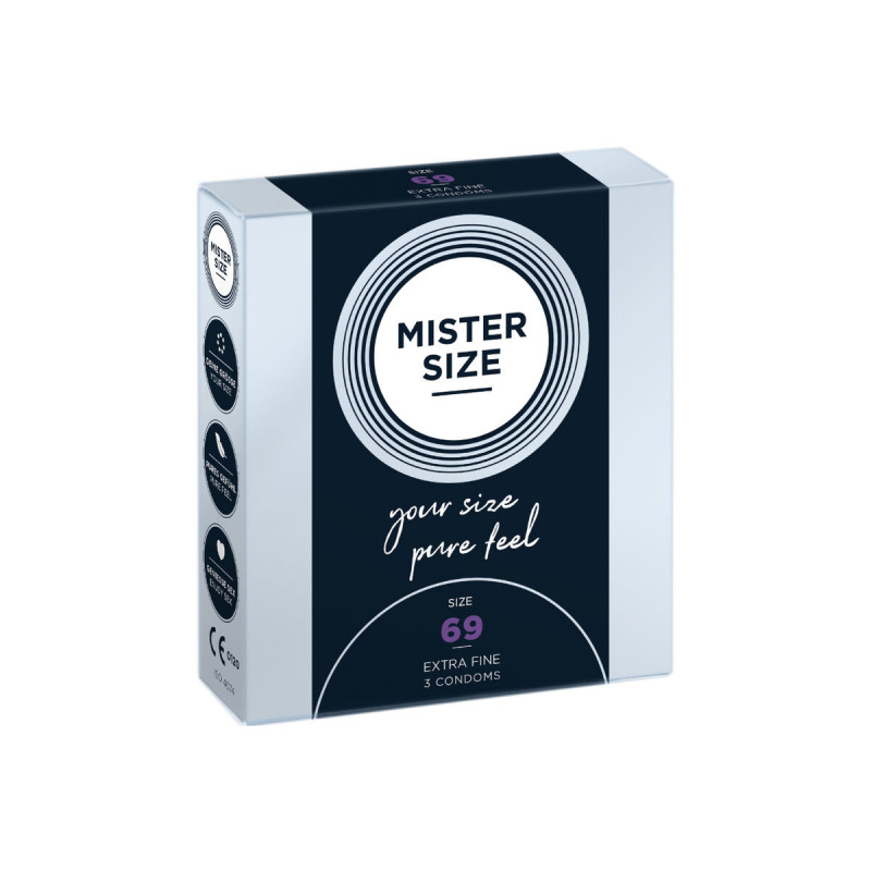 MISTER SIZE - CONDOMS SIZE XXXL 69 MM (3 UNITS) - Boxes of 3