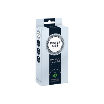 MISTER SIZE - CONDOMS SIZE XS 47 MM (10 UNITS) - Boxes of 4 to 24
