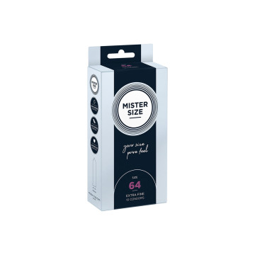 MISTER SIZE - CONDOMS SIZE XXL 64 MM (10 UNITS) - Boxes of 4 to 24