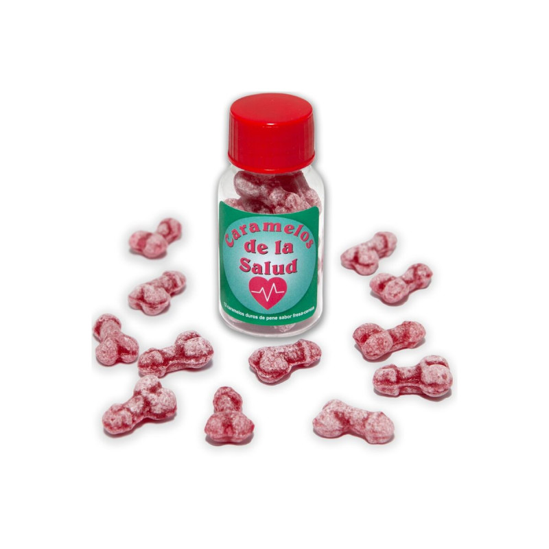 DIABLO PICANTE - 12 GESUNDHEITSBONBONS PENISFORM ERDBEERE/KIRSCHE - E…