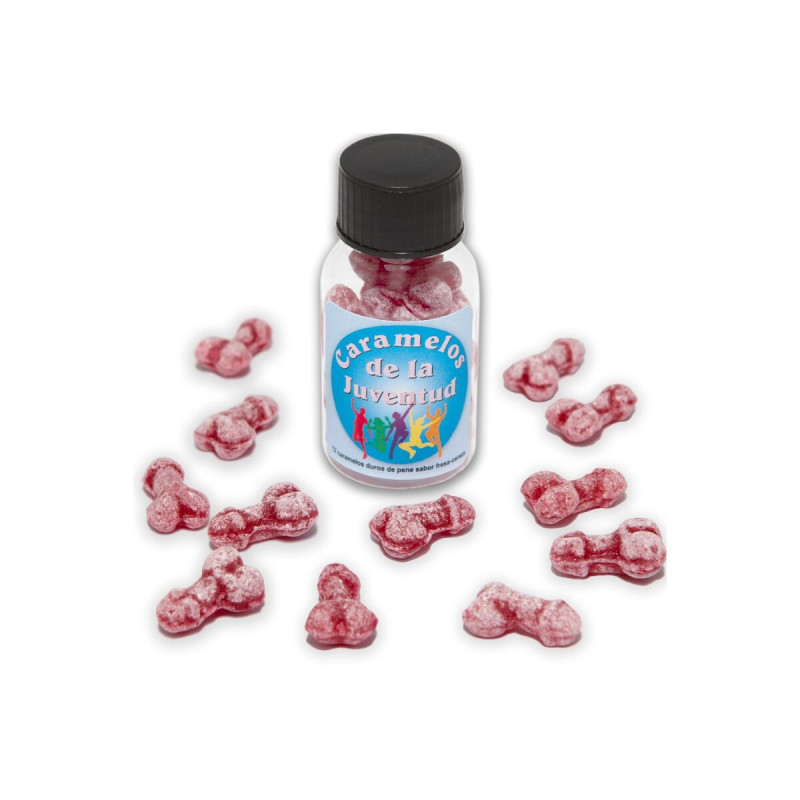 DIABLO PICANTE - 12 JUGENDBONBONS PENISFORM ERDBEERE/KIRSCHE - Einzel…