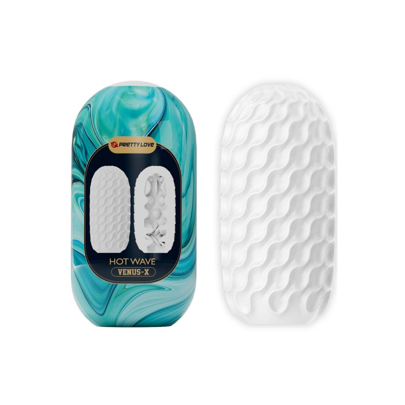 Pretty Love - Hot Wave Masturbador Masculino Silicona Blanco |