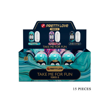 PRETTY LOVE - VENUS X 15 MÄNNLICHE MASTURBATOREN AUS SILIKON, WEISS -…