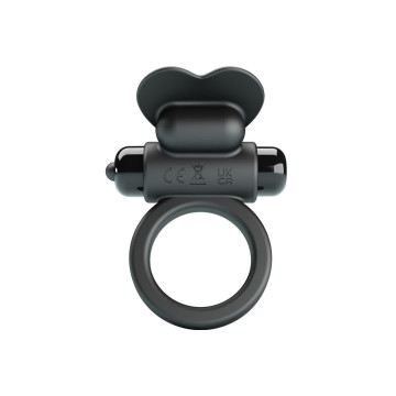 Pretty Love - Debonaire Anillo Vibrador Conejo 10 Vibraciones Negro