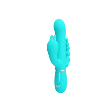 Pretty Love - Cammy Triple Vibrador Rabbit Multifunción 4 En 1 Azul