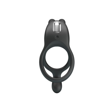 Pretty Love - Seth Doble Anillo Vibrador Rabbit 7 Vibraciones Negro
