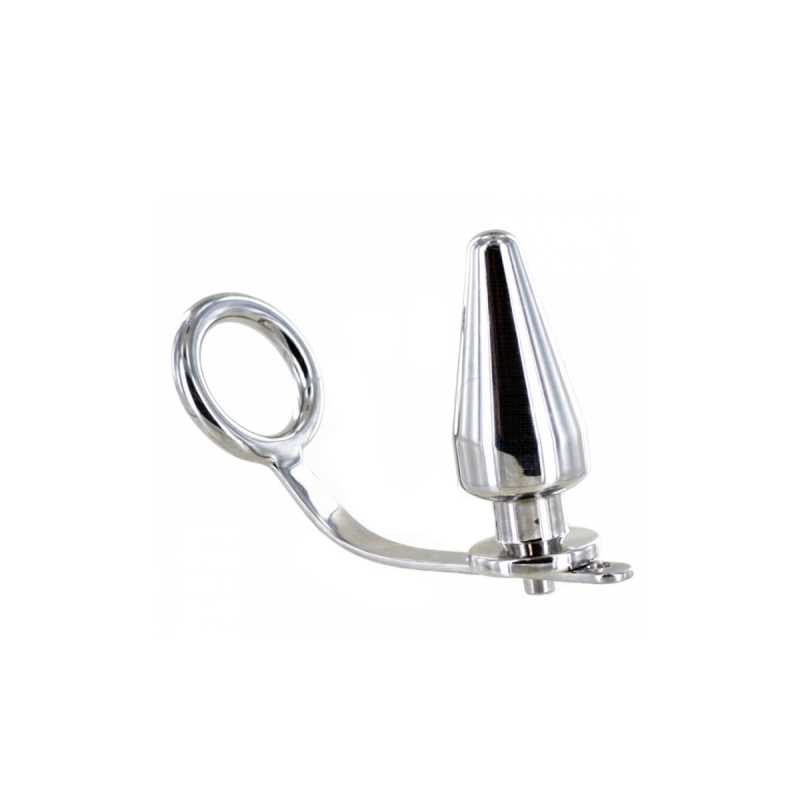 Metal Hard - Anillo Acero Con Plug Anal 45 X 50Mm | Vybes.it