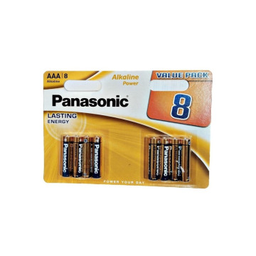 PANASONIC - BRONZE ALKALINE AAA BATTERY LR03 BLISTER*8 - Alkaline Bat…