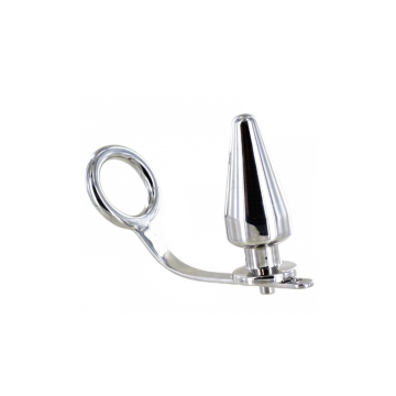 Metal Hard - Anillo Acero Con Plug Anal 80 X 55 Mm | Vybes.it