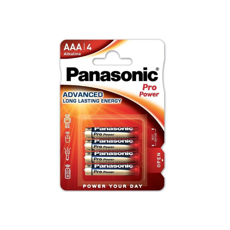 PANASONIC - PRO POWER ALKALINE AAA BATTERIE LR03 BLISTER*4 - Alkali-B…