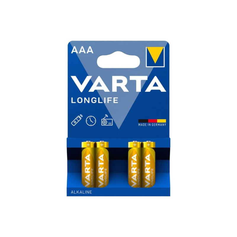 VARTA - LANGLEBIGE ALKALINE-BATTERIE AAA LR03 BLISTER*4 - Alkali-Batt…