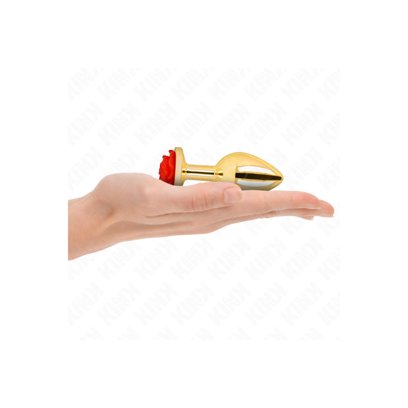 KINK - PLUG ANAL GOLD ROSE ROT GRÖSSE M - KINK PLEASURE PLUGS - BDSM…