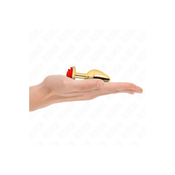 KINK - PLUG ANAL GOLD ROSE RED SIZE S - KINK PLEASURE PLUGS - BDSM An…
