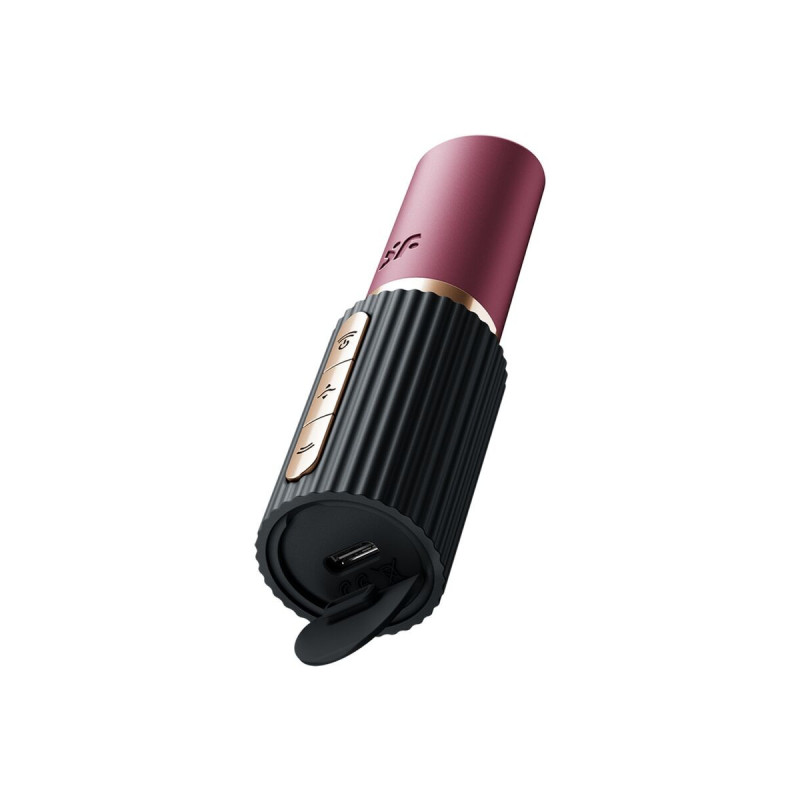 SATISFYER - STIMULATEUR DE CLITORIS DEEP KISS WAVE GRENAT / NOIR - SA…