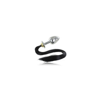 Metal Hard - Steel Anal Plug With Tail 8.89Cm | Vybes.it