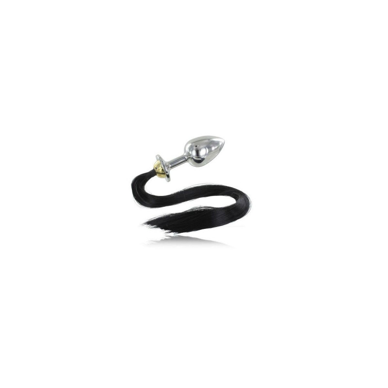 Metal Hard - Plug Anale In Acciaio Metallizzato Con Coda 8,89 Cm |